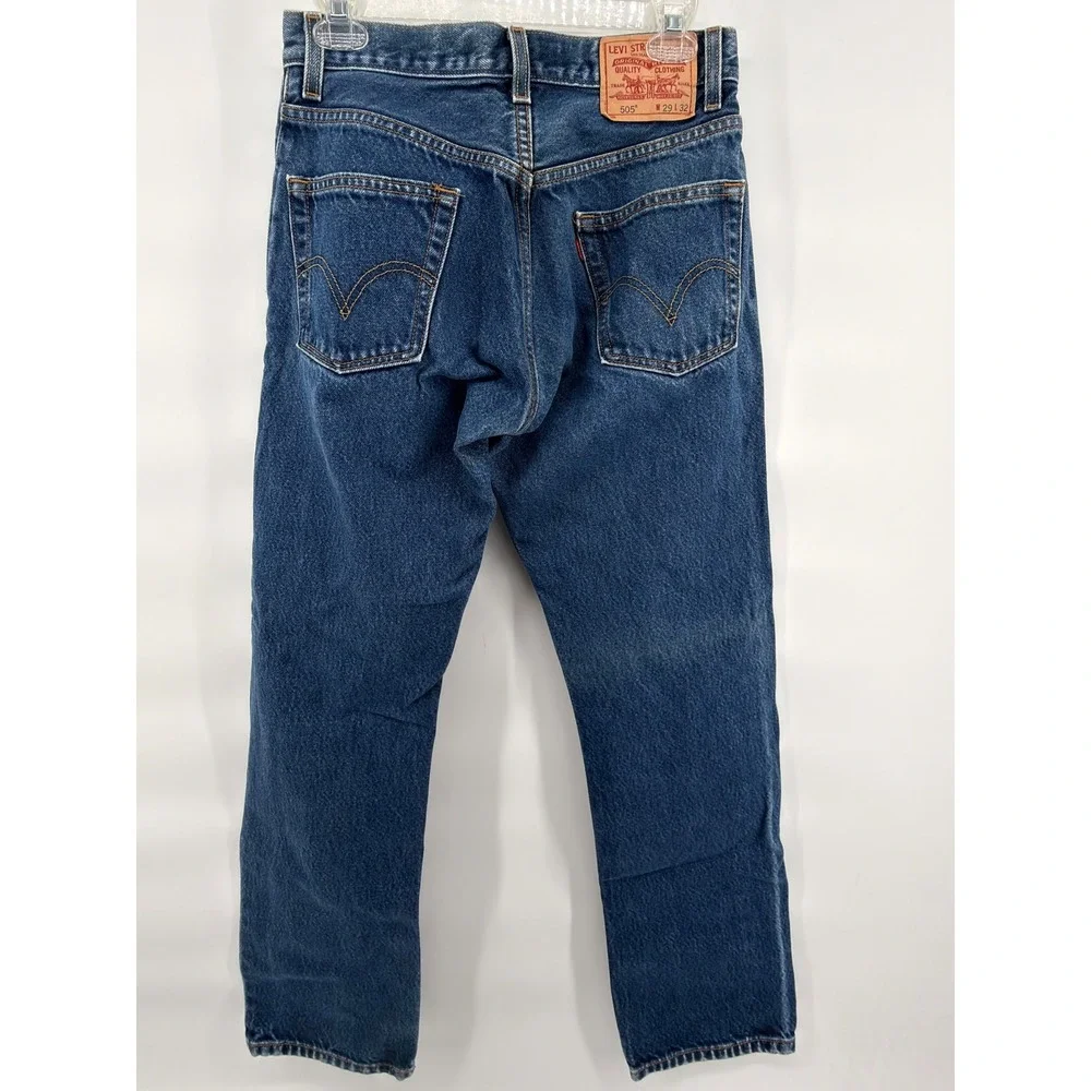 Levi's 505 Regular Fit Men's Jeans Dark Wash Denim‎ W29 L32
